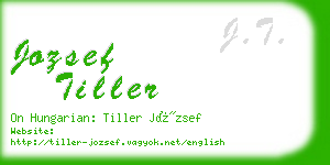 jozsef tiller business card